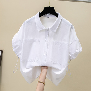Camisa <span class=keywords><strong>Blanca</strong></span> de Algodón con <span class=keywords><strong>Encaje</strong></span> en la Solapa para Mujer, <span class=keywords><strong>Manga</strong></span> <span class=keywords><strong>Larga</strong></span>, Primavera-Otoño 2026, <span class=keywords><strong>Blusa</strong></span> Elegante y Hermosa, Top de Algodón Puro - Product Image 4