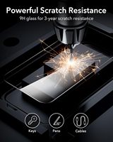 Couverture complète en verre trempé pour iPhone 17 16ProMax 15Pro 13 étui protecteur d'écran amical anti-empreintes digitales anti-rayures