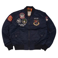 Badge brodé personnalisé en nylon 100% veste de baseball décontractée pilote tricolore manteau respirant grande taille grande marque spéciale