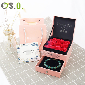 Caja de Regalo de Joyería con Rosa Eterna, Rosa Preservada, Caja de Regalo para el Día de San Valentín, Collar, Colgante, Anillo - Product Image 3