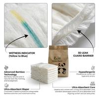 Couches pour nouveau-nés personnalisées, respirantes, biodégradables, en bambou biologique