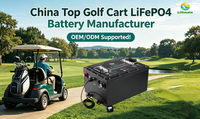Fournisseur d'usine de batteries au lithium LiFePO4 51,2 V 48 V 105 Ah pour voiturettes de golf |   Solution de batterie à décharge profonde personnalisée OEM