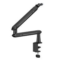 Support de microphone à bras articulé réglable MDS19-2L RGB pour studio, bureau, table, podcasting