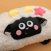 Coussin en peluche mignon en forme de mouton avec décoration étoile, rembourrage en coton PP, coutures renforcées, structure durable pour chambre et canapé