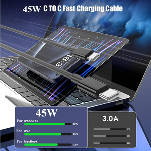 1M/1.5M/2M USB-C to USB-C <strong>Charger</strong> <strong>Cable</strong> TPE 45W <strong>Fast</strong> <strong>Charging</strong> with Pure Copper Conductor for Mobile Phone <strong>Fast</strong> <strong>Charging</strong> <strong>Cable</strong> - Product Image 6