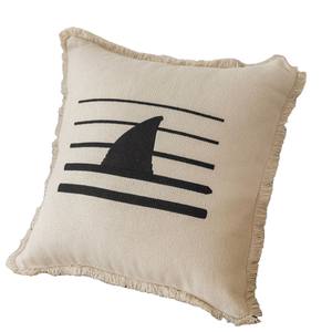 Funda de Cojín Cuadrada Bordada Minimalista Moderna, Patrón de Rayas de Algodón Orgánico, Cojín Lumbar Lavable, Decoración de Estilo Nórdico - Product Image 1