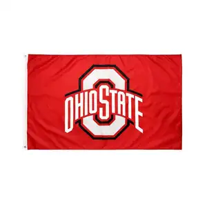 Football Team Banner Grommets 100D Vivd Color Counter Flag Charger Ohio State USA Flag