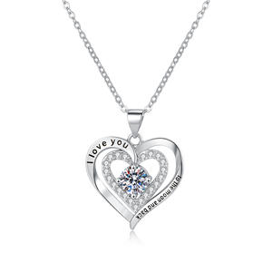 Vente flash Pendentif en zircon cubique étincelant Amour éternel Collier pour maman Cadeau pour la fête des mères Saint-Valentin - Product Image 5