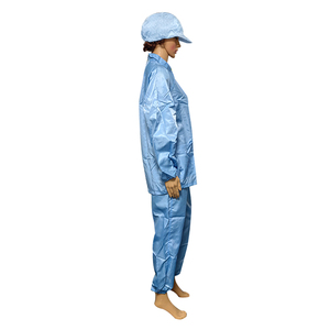 ALLESD prix d'usine conception personnalisée <span class=keywords><strong>Workking</strong></span> fermeture à glissière ou boucle ESD costume ESD Split costume antistatique vêtement - Product Image 4