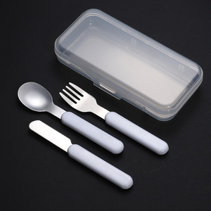 Bán buôn thép không gỉ dao muỗng nĩa đặt nhựa trắng trống thăng hoa Flatware bộ trẻ em thiết lập dao kéo trường hợp máy rửa chén - Product Image 4