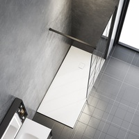 Cloison de douche étanche en aluminium réglable 890*1900mm Écran de douche en verre trempé