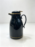 Thermos à eau chaude de 2 litres, noir et or, finition luxueuse avec doublure en verre rose