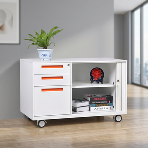 Mobile Pedestal 3-Drawer Filing <b>Cabinet</b> Under <b>Desk</b> Storage Office Mobile <b>Cabinet</b> Office Organization Structure File Steel - Product Image 5