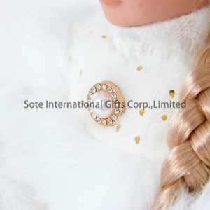 Figuras Decorativas de Snegurochka de 30 cm, Color Blanco Dorado Brillante, Regalos de Año Nuevo Ruso - Product Image 6