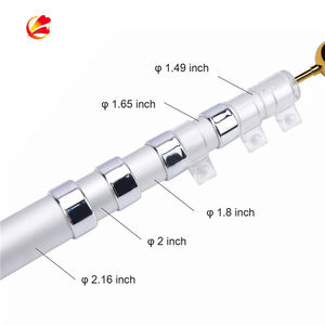 Atacado ao ar livre inoxidável 3m 4m de alumínio mastro telescópico mastro da bandeira e cap parte - Product Image 2