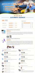 Gants en nitrile bleus, saison d'automne, vente en gros d'usine, doux, imperméables, équipement de sécurité, protection alimentaire, sans poudre, taille moyenne, sans latex PE - Product Image 3