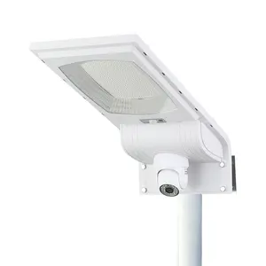户外SMD芯片太阳能路灯防水IP65 1080p CCTV 50W 100W 150W集成LED太阳能路灯带摄像头