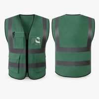 Gilet de travail respirant haute visibilité réfléchissant, multi-poches zippées, diverses couleurs pour la construction, les salles blanches et les sites industriels