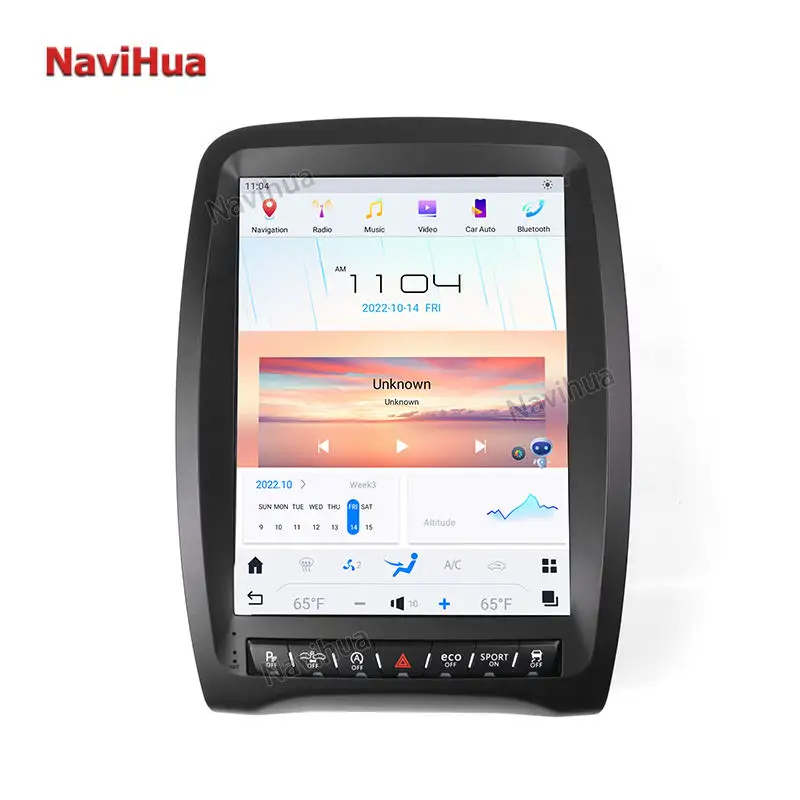 NaviHua 터치 스크린 안드로이드 12.1 인치 자동차 라디오 GPS 네비게이션 자동차 DVD 플레이어 멀티미디어 시스템 자동차 스테레오 닷지 Durango