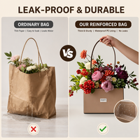 Boîtes à fleurs en carton recyclable en gros, sacs cadeaux en papier kraft avec impression offset pour usage domestique