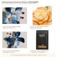 Fleurs artificielles faites à la main, barrettes et accessoires pour cheveux en soie pour mariages et cadeaux de mariage