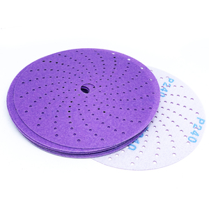 Disco de Lijado de 6 Pulgadas, Color Morado Ciclón, con Múltiples Orificios y Velcro, Kit Diario para Reparación de Carrocería y Colisiones, Se Pueden Mezclar SKU - Product Image 3