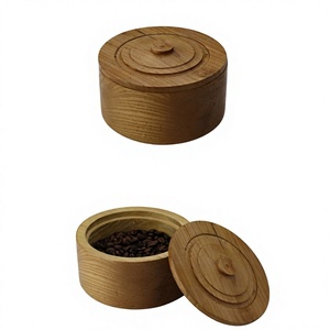 Tarro de Almacenamiento de Madera Grabado Personalizado, Capacidad de 250 ml, Ecológico y Duradero, Diseño Clásico, Recipiente Hermético para Especias, Acabado Natural - Product Image 4
