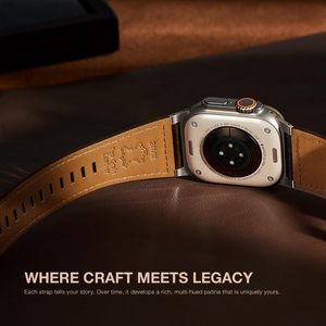 Correas de Cuero Suitisbest al por Mayor de Fábrica, Compatibles con <span class=keywords><strong>Apple</strong></span> <span class=keywords><strong>Watch</strong></span> <span class=keywords><strong>Ultra</strong></span> de 49 mm, <span class=keywords><strong>Correa</strong></span> de Repuesto de Cuero Genuino de Piel de Becerro - Product Image 3