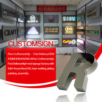 Enseignes LED 3D lumineuses personnalisées pour publicité extérieure, lettres en acrylique 3D, signalétique de devanture de magasin, logo, enseigne commerciale
