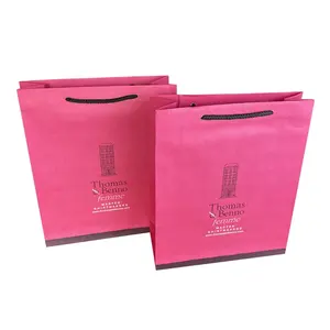 Venta al por mayor de bolsas de papel personalizadas bolsas de papel para cosméticos bolsas de regalo con logotipo