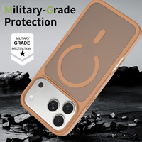 Coque de protection translucide mate marron café pour iPhone 18 17 16 Pro Max, sensation peau, antichoc, magnétique