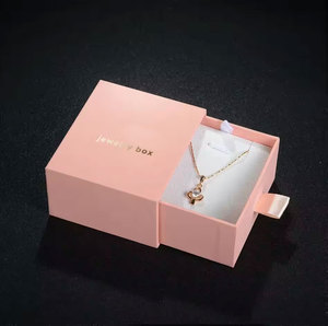 Wholesale Personalized Pink Jewelry Packaging Drawer <b>Gift</b> <b>Box</b> Custom Logo Luxury Cardboard Paper Jewelry <b>Box</b> - Product Image 2