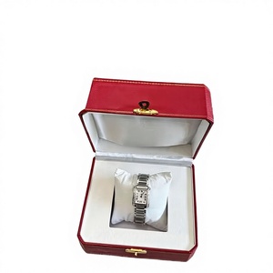 Elegante Reloj Cuadrado de Lujo para Mujer con Correa de Acero Inoxidable, Reloj de Cuarzo Impermeable para Dama con Detalles de Diamantes, en Caja, Accesorio de Lujo - Product Image 1