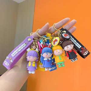 Porte-clés en PVC stéréo pour sac à dos d'écolière, petite princesse mignonne, style Loli, vente chaude - Product Image 5