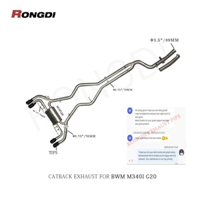 Échappement OEM M340i pour BMW M340i M440i G20 G22, échappement à soupape électronique Catback avec un son agréable - Product Image 2