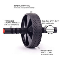 Roue abdominale multifonctionnelle en acier pour l'exercice des jambes et de la taille, équipement de fitness à domicile pour le renforcement musculaire