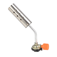 Réchaud à gaz manuel en acier au butane STARCAMP pour camping en extérieur, avec torche à flamme puissante et pistolet, idéal pour les voyages et les pique-niques