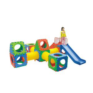 Maison de jeu en plastique multifonctionnelle pour enfants <span class=keywords><strong>avec</strong></span> <span class=keywords><strong>toboggan</strong></span>, utilisée dans le jardin - Product Image 1