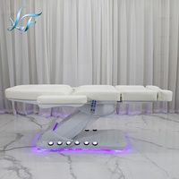 Table de massage électrique 3 moteurs réglable en hauteur, blanche, intégrée, pour soins du visage et traitements médicaux