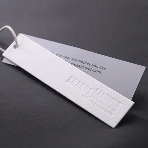 Pvc Plastic Pendurar Tag Para Vestuário Personalizado Atacado Luxo Vestuário Pendurar Tag Com Logotipo