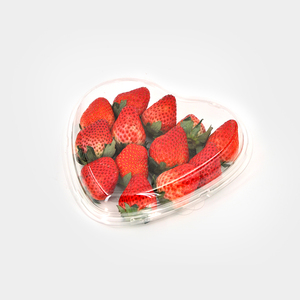 Bán buôn Vàng rõ ràng hình trái tim cấp thực phẩm nhựa dâu tây sô cô la Kẹo Trái Cây tráng miệng bánh lưu trữ bao bì hộp với nắp - Product Image 4