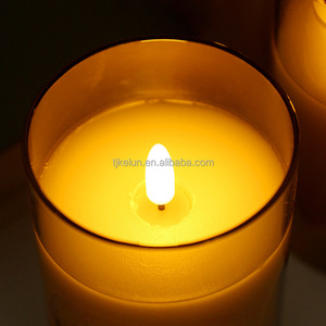 GJ-LC013 Bougies LED sans flamme en verre en gros, bougies LED sans flamme en cire à piles, bougies LED de Noël, décoration d'intérieur avec télécommande - Product Image 5