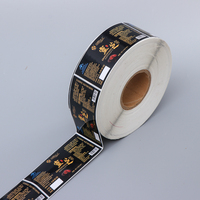 Rouleaux d'étiquettes autocollantes écologiques à motif personnalisé avec code QR, symboles d'avertissement et impression fine pour l'étiquetage des aérosols