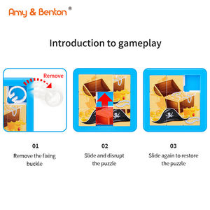4PCS Wholesale Plastic IQ Toys <strong>Brain</strong> Teaser Funny Game Pirate Puzzle Slide Game for <strong>Children</strong> - Product Image 2
