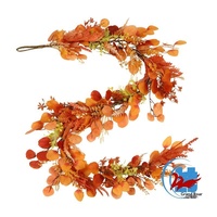 Guirlandes et décorations artificielles d'automne pour fenêtres et portes, avec feuilles d'érable, citrouilles et fleurs, pour Thanksgiving