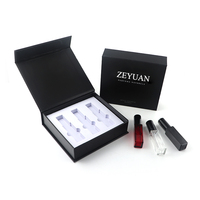 Vide 10ml 1/3OZ Atomiseur Bouteille En Verre Vaporisateur Rechargeable Carré De Parfum Bouteilles D'essai Avec Boîte de Papier Pour Le Parfum Échantillon Kit