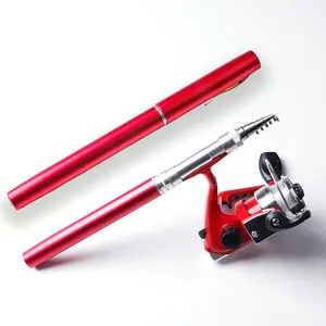 2024 Hot Selling Pen Shaped Fishing Rod And Reel Combo Portable For Children Fishing Combo Rod And Reel Set