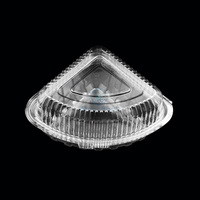 Boîte à gâteau transparente jetable, type clamshell, avec couvercle à charnière, pour gâteau, pizza, tarte, dessert