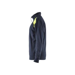 BLAKLADER - 335311588633XXXL Sudadera de 2 tonos con media cremallera Azul marino oscuro/Amarillo hi-vis-EAN 7330509898178 WORK HOODIES - Product Image 4