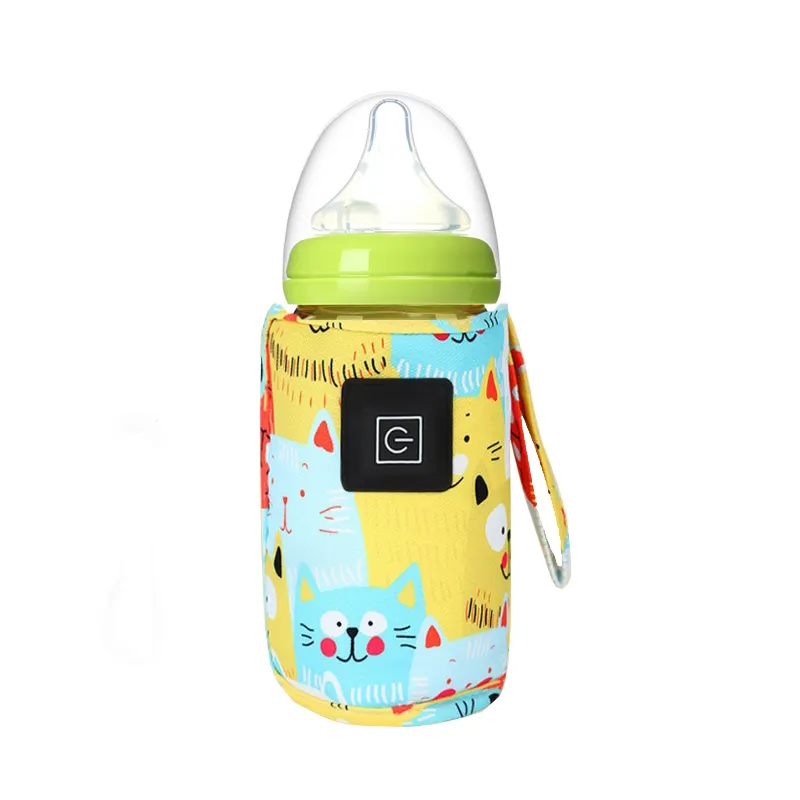 USB Charging Baby Bottle Heated Cover Newborn Baby Bottle Feeding Insulated Bag Portable Infant feeding Milk Warmer Nursing Care